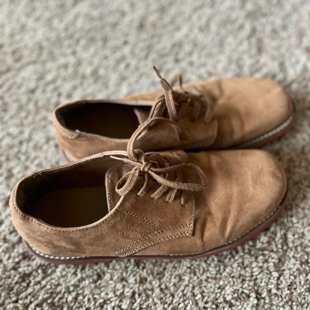 Sperry Oxford Shoes Caspian Boys Light Brown Suede Size 6.5